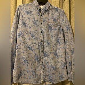 Men’s Eighth Avenue Long Sleeve Blue Shirt Small Slim Fit